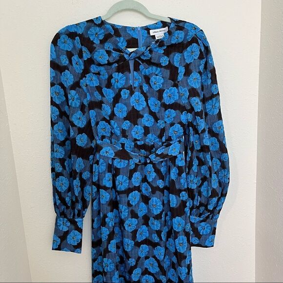 NWT ASOS Urban Revivo Puff Sleeve V-Neck Skater Dress - Picture 6 of 14